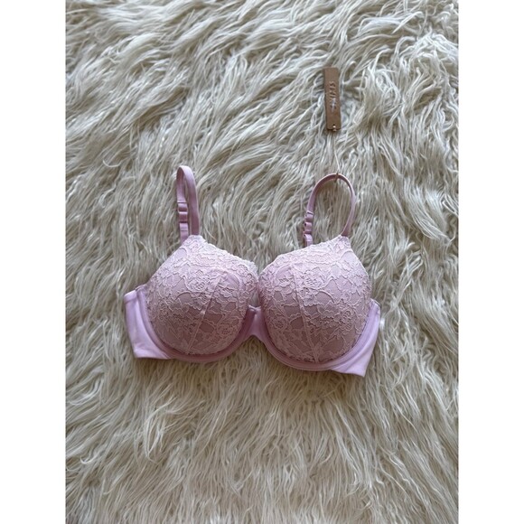 Skims Fits Everybody Lace T-shirt Bra Cherry Blossom 36C - Picture 2 of 7